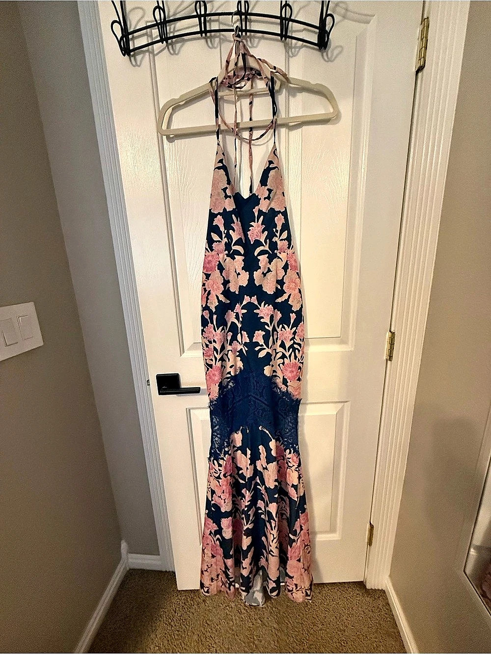 Hope & Ivy Floral Maxi Dress Blue & Pink Size 8